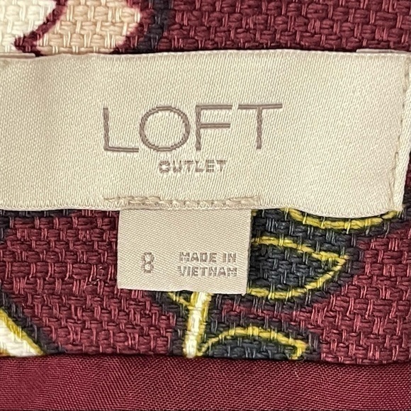 Loft Bold Floral Print Office to Date Night Skirt NWOT - Picture 5 of 8